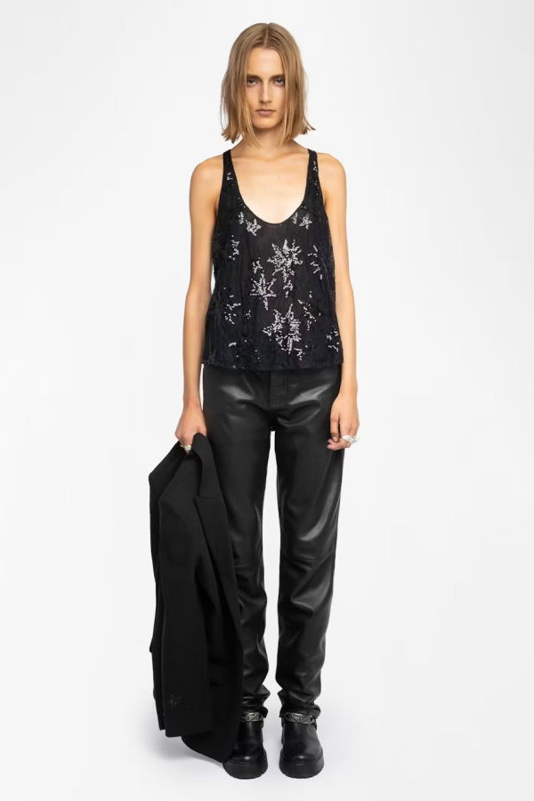 Zadig & Voltaire Tarysa Lace Brod Tank