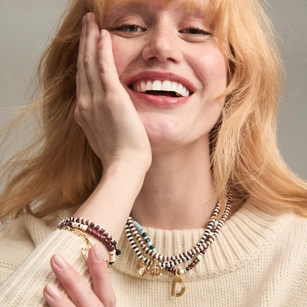 Adina Reyter Cherry Soda Stripes Full Enamel Necklace