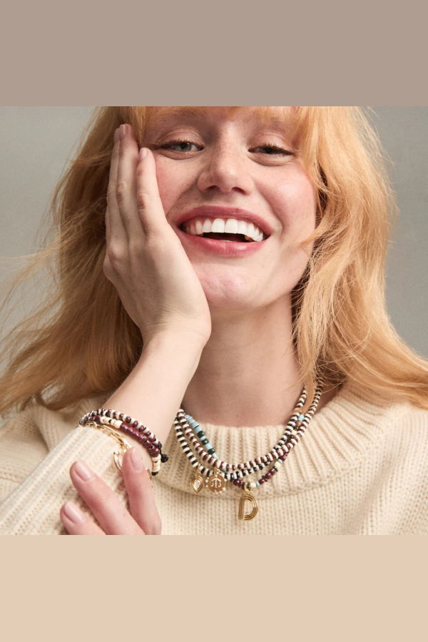 Adina Reyter Cherry Soda Stripes Full Enamel Necklace