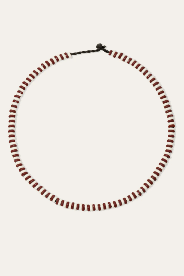 Adina Reyter Cherry Soda Stripes Full Enamel Necklace