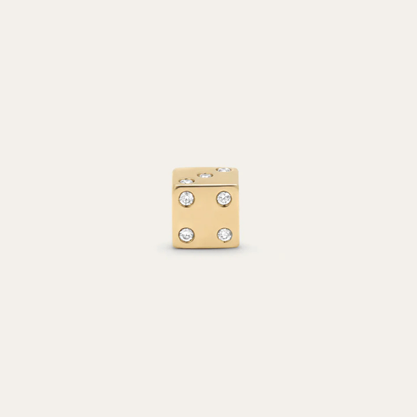 Adina Reyter Diamond Gold Dice Bead