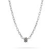 Adina Reyter Silver Black Ceramic Checkerboard Big Bead - Thumbnail 2