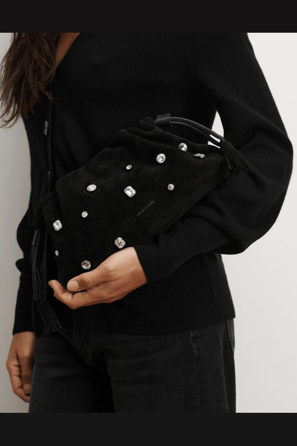 Veronica Beard Small Crystal Stash Bag - Black