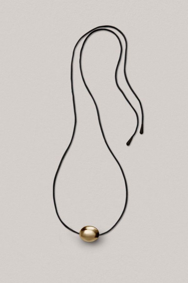 Annika Inez Small Ellipse Necklace - Gold
