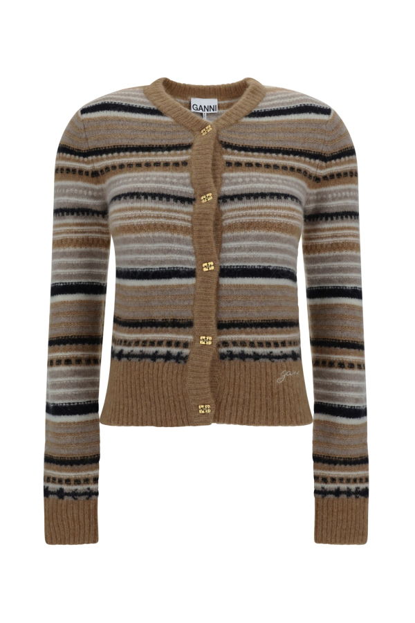 Ganni Cardigan - Tigers Eye