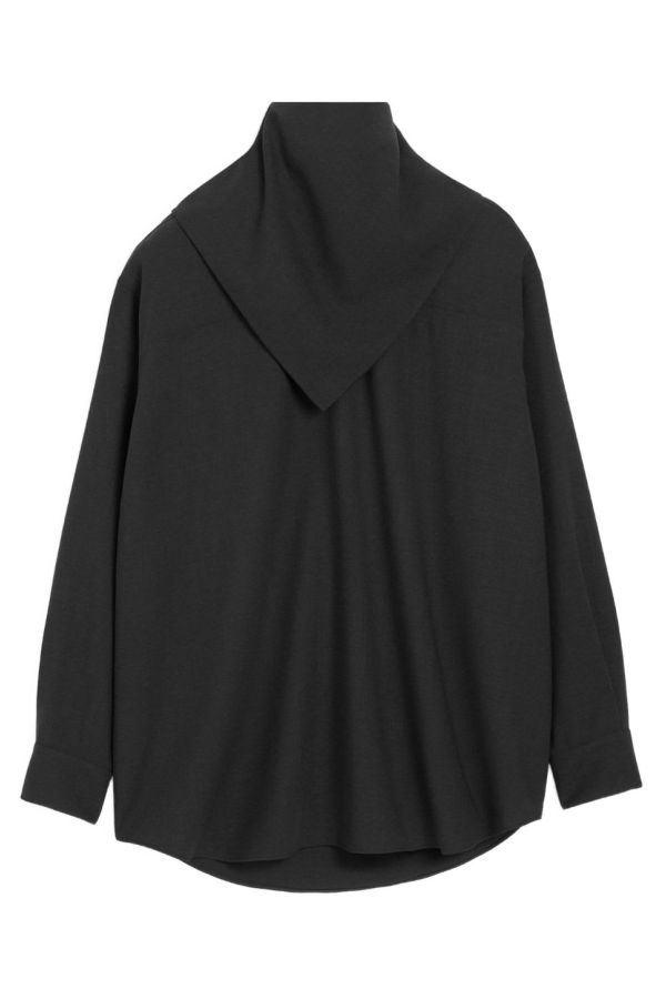 Ami Alexandre Mattiussi Bandana Wool Blouse - Charcoal