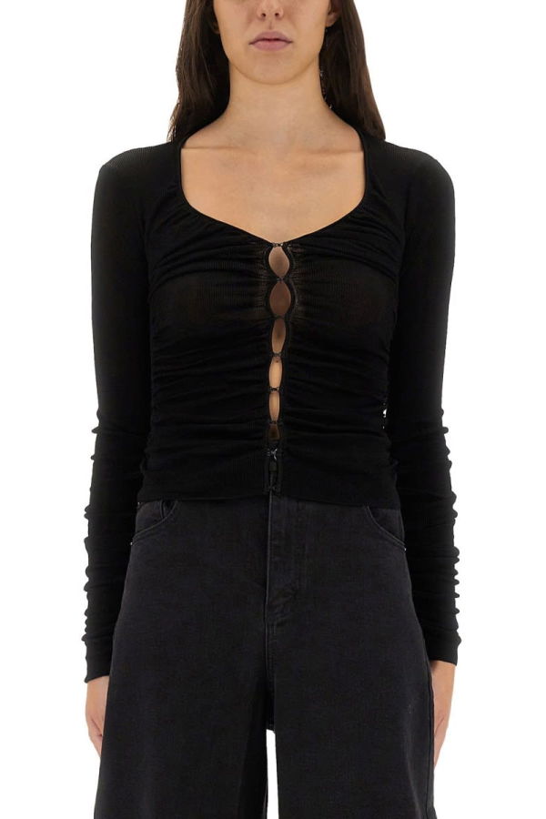 Self-Portrait Viscose Knit Top