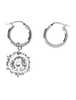 MM6 Maison Margiela Diamond 6 Earrings - Silver Crystal - Thumbnail 2