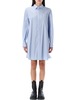 sacai Striped Shirt Dress - Lightblue Stripe - Thumbnail 1