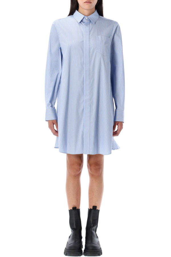 sacai Striped Shirt Dress - Lightblue Stripe