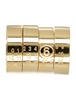 MM6 Maison Margiela Stacked Numeric Metal Ring - Gold - Thumbnail 1