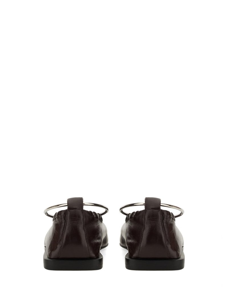 Jil Sander Dancer Ring Flat Shoes - Bordeaux