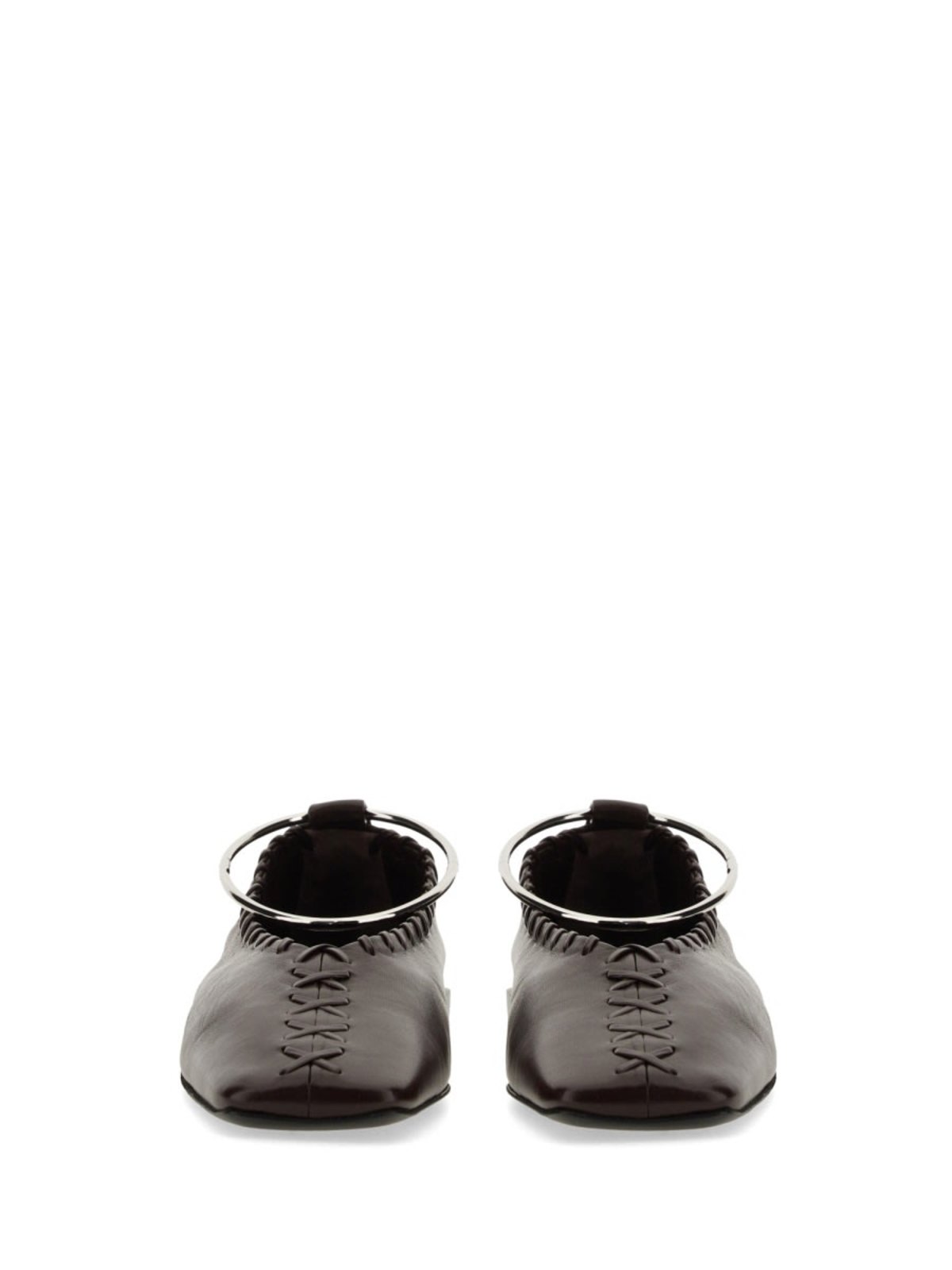 Jil Sander Dancer Ring Flat Shoes - Bordeaux - Image 4 of 5