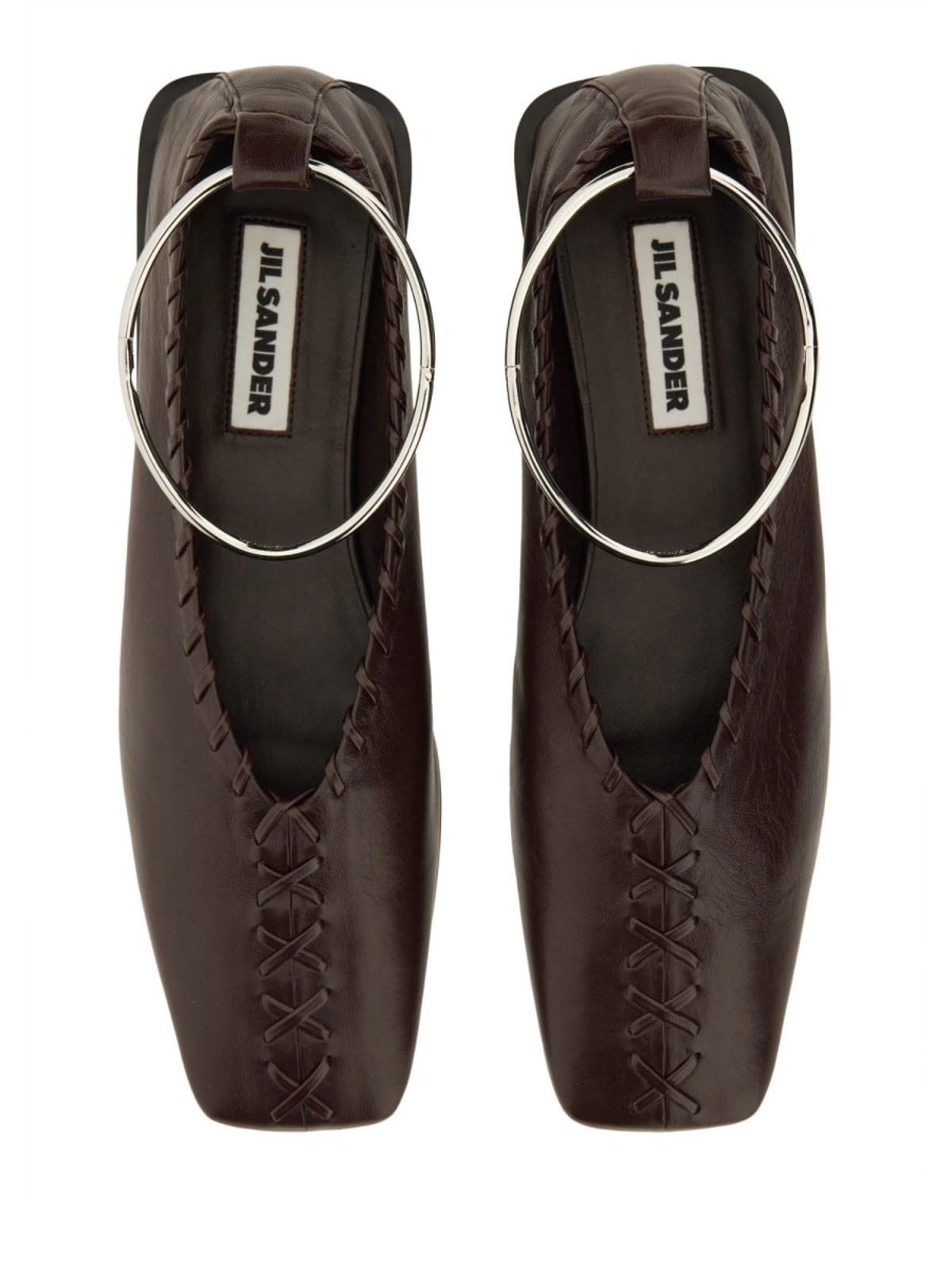 Jil Sander Dancer Ring Flat Shoes - Bordeaux - Image 5 of 5