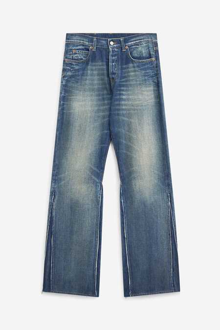 MM6 Maison Margiela Distressed 5 Pocket Jeans - Blue | Garmentory