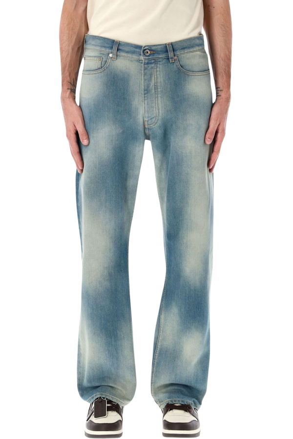 Off-White Diag Raw Patch 90s Skate Jeans - Dirty Blue