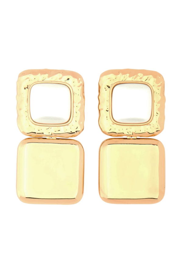 Self-Portrait Earrings With Pearls - Gold