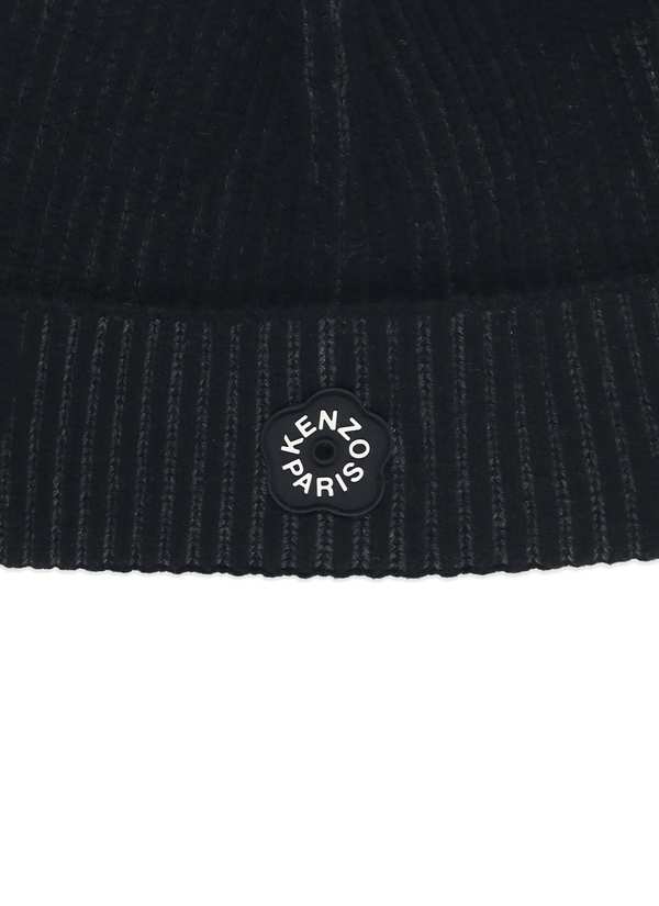 Kenzo Wool And Cotton Beanie - Black