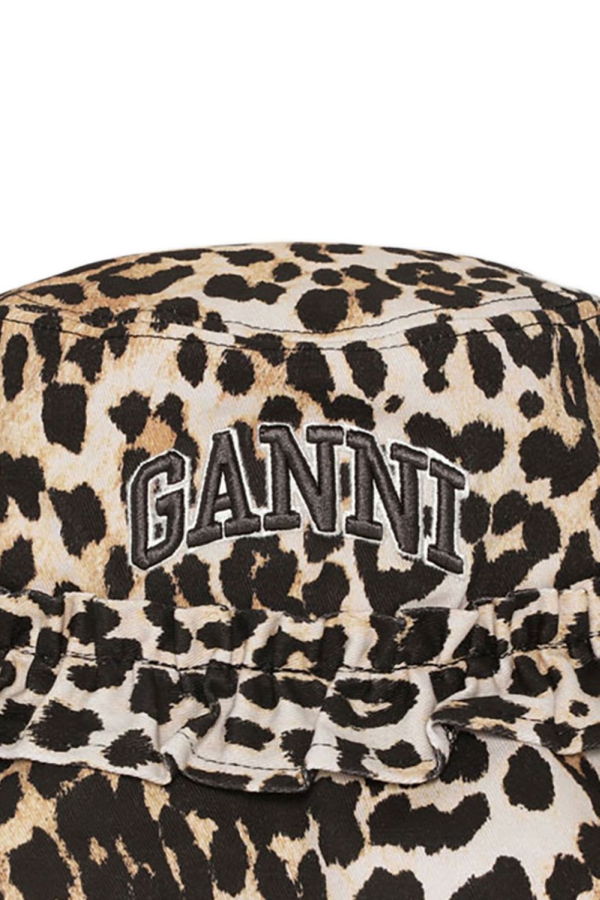 Ganni Canvas Bucket Hat - Brown