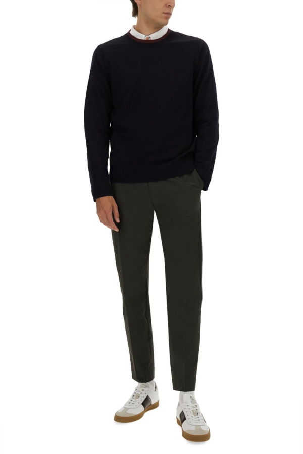 PAUL SMITH Shirt With Embroidered Logo Sweater - Blue