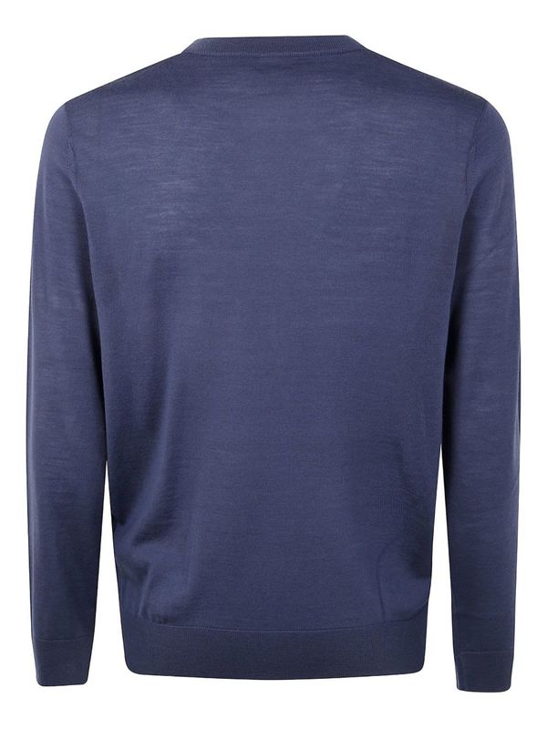 PAUL SMITH Wool Crewneck Sweater - Blue