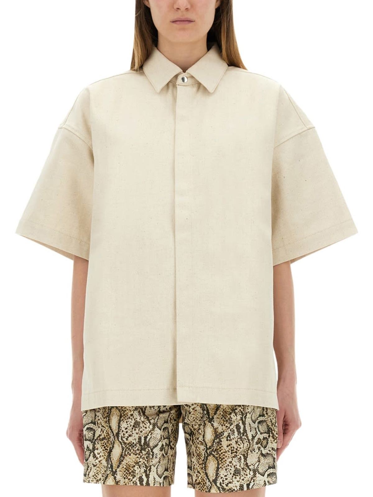 Jil Sander Heavy Cotton Shirt - Beige - Image 1 of 4