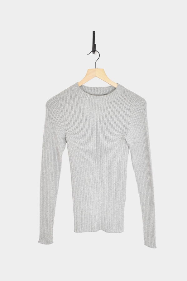 ICHI ANTIQUITES Japan Wholegarment Rib Knit Pullover - Gray