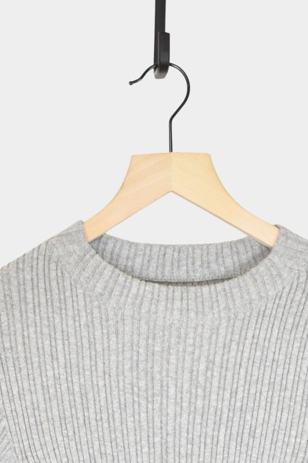 ICHI ANTIQUITES Japan Wholegarment Rib Knit Pullover - Gray