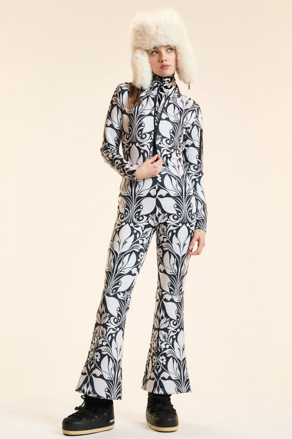 Cynthia Rowley Art Nouveau Ski Suit - Black/White