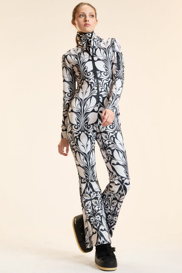 Cynthia Rowley Art Nouveau Ski Suit - Black/White