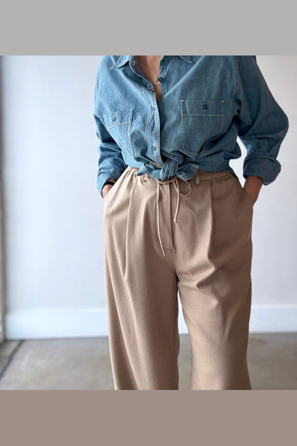 Lauren Manoogian Lace Trouser - Tannin