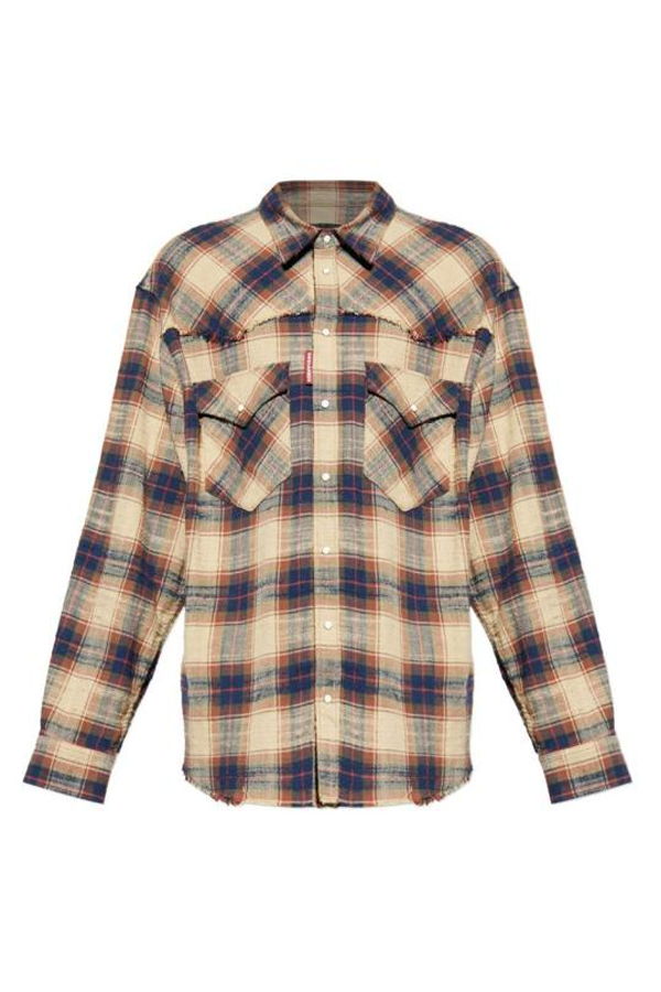 Dsquared2 2 Long Top - Beige Mix Brown