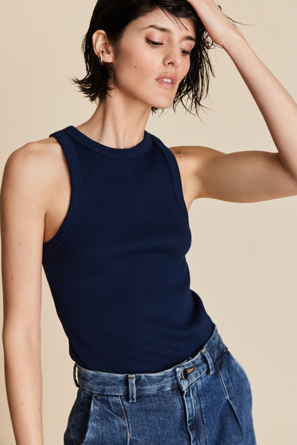 Sold Out NYC The Not So Basic Tank - Navy