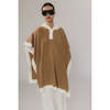 MADELEINE THOMPSON Hawk Poncho - Camel - Thumbnail 3