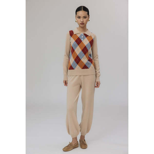 MADELEINE THOMPSON Magpie Top - Rusty Red Mix