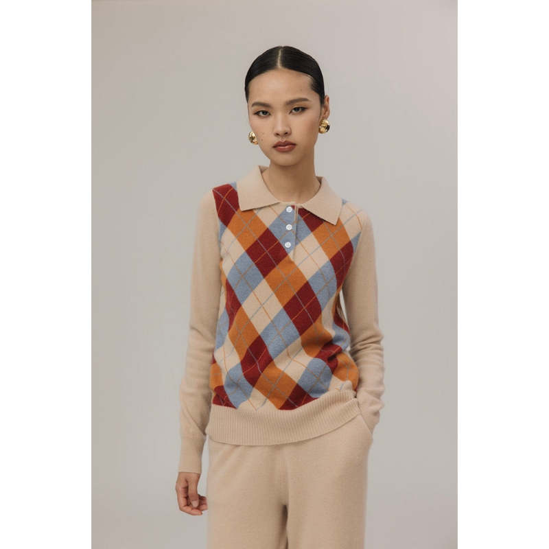 MADELEINE THOMPSON Magpie Top - Rusty Red Mix