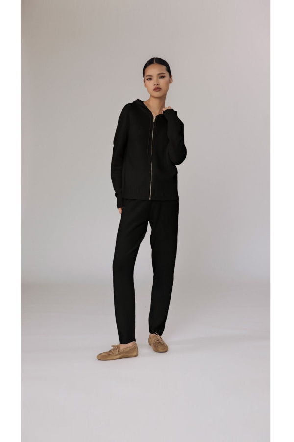 MADELEINE THOMPSON Pheasant Pants - Black