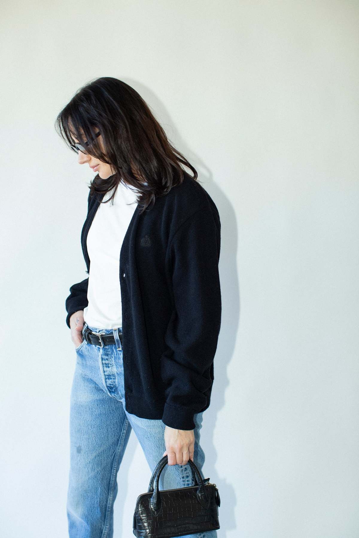 Vintage Cardigan - Black - Image 4 of 5