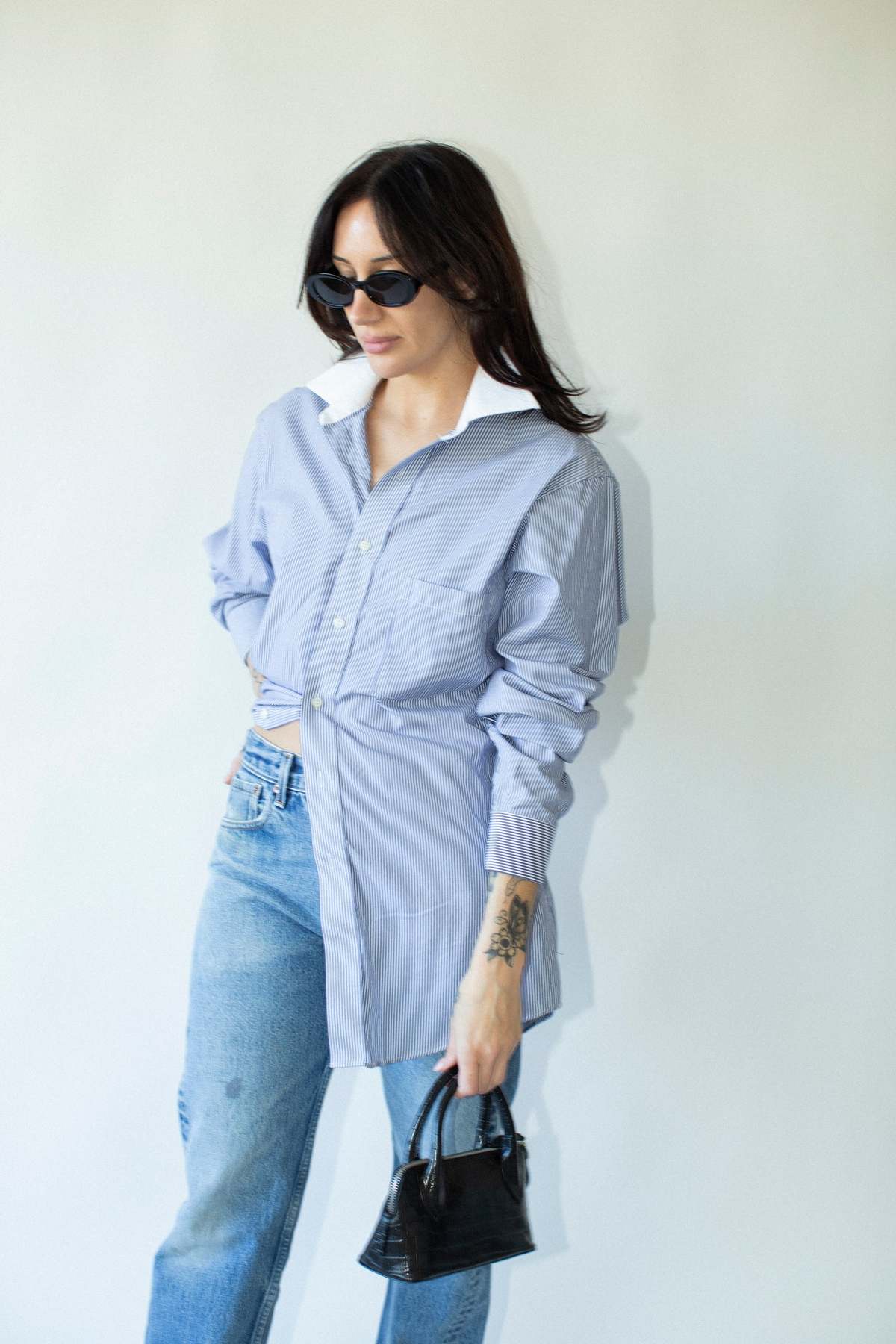 Vintage Contrast Collar Button Up Shirt - Image 1 of 7