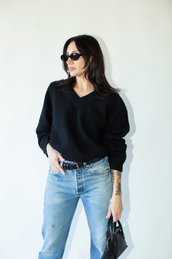 James Street Co. Shrunken Sloan Vee Sweater