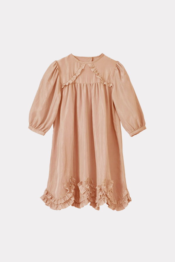 KIDS Caramel Marta Silk Dress