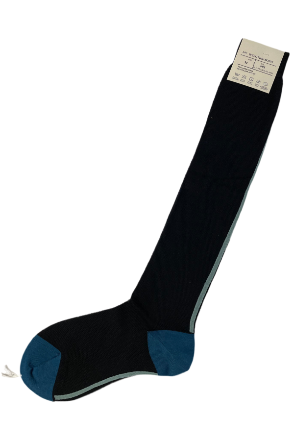 Maria La Rosa Wool Knee Sock with Stripe