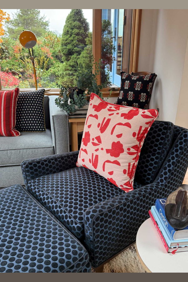 Ace & Jig Hug Piped Pillow - Scrapbook