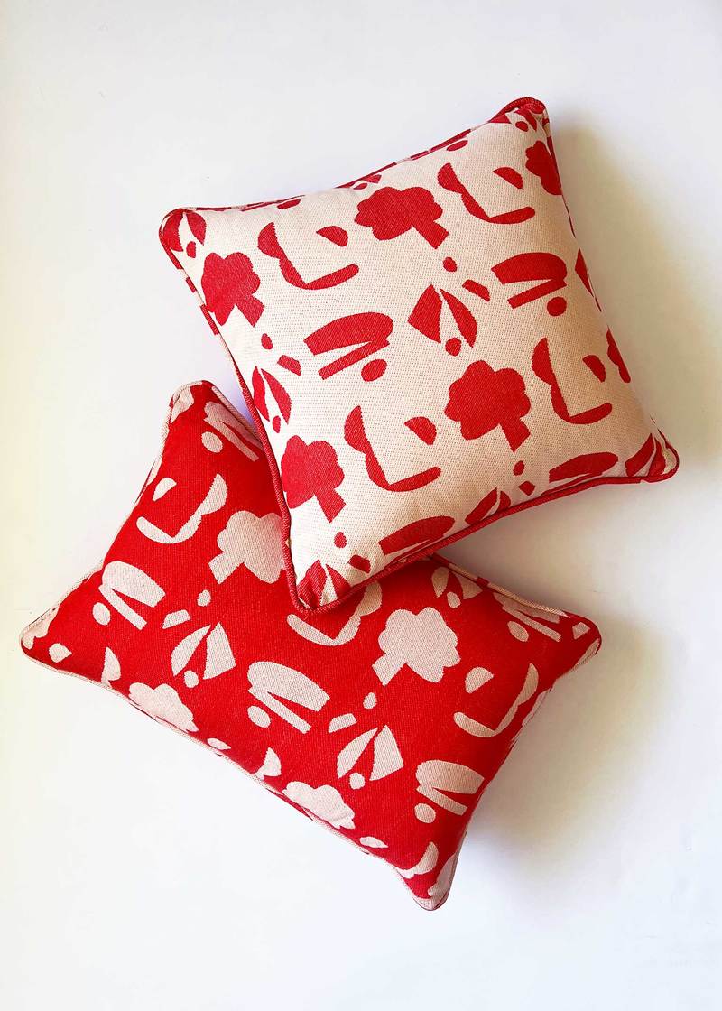 Ace & Jig Hug Piped Pillow - Scrapbook