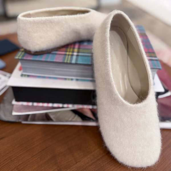 Sofie D'Hoore Fiennes Fluf Ballerina Shoes - Porcelain