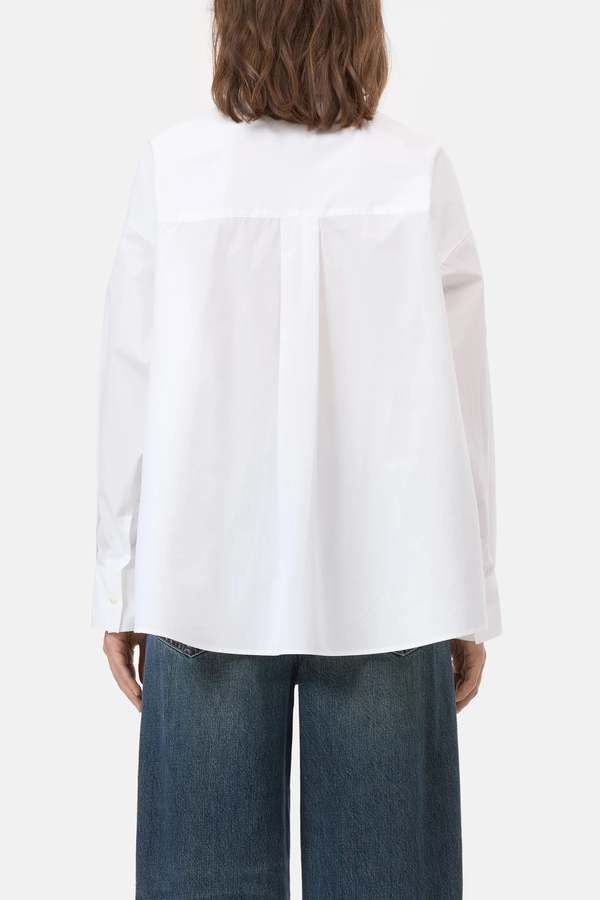 Closed Cape White Shirt - White