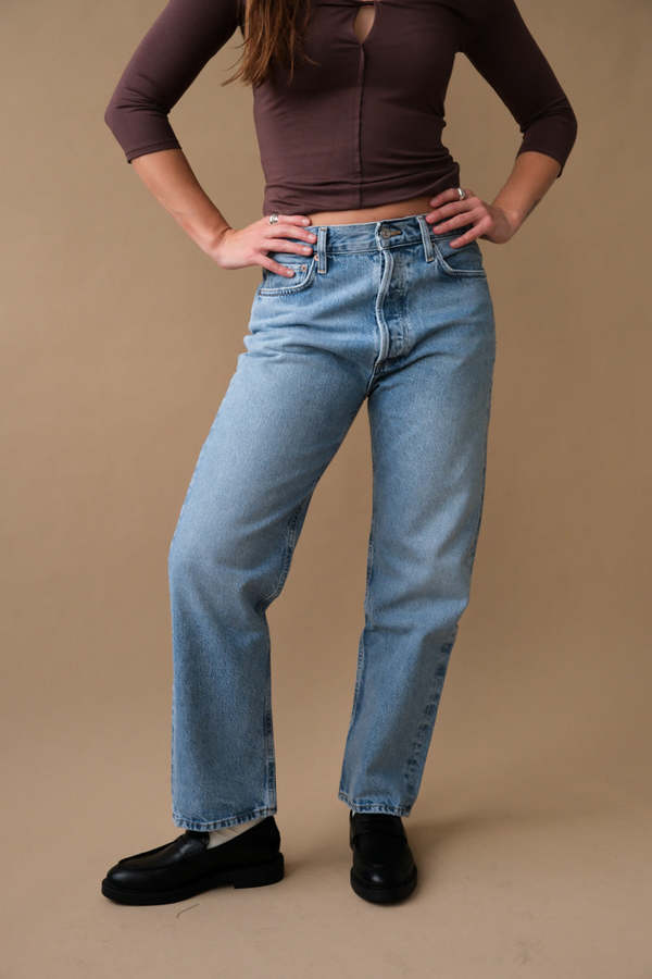 AGOLDE 90's Pinch Waist Crop Jeans - Stage