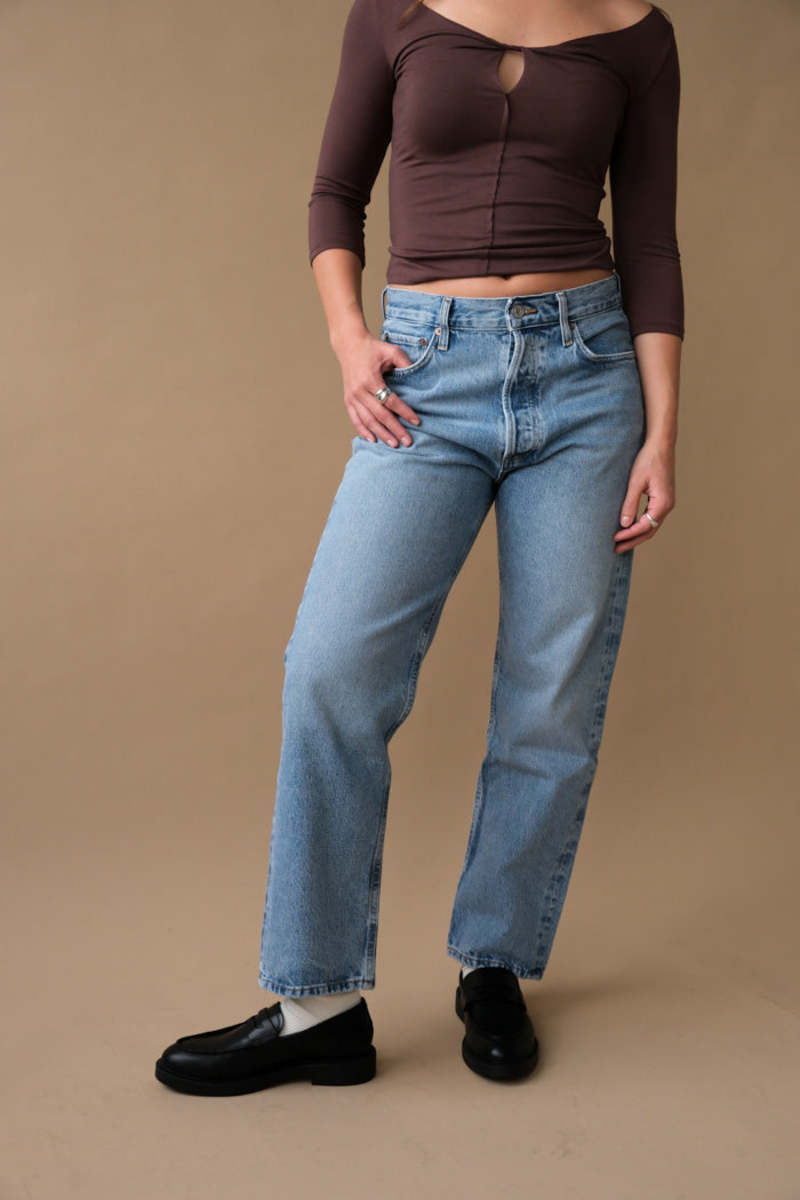 AGOLDE 90's Pinch Waist Crop Jeans - Stage