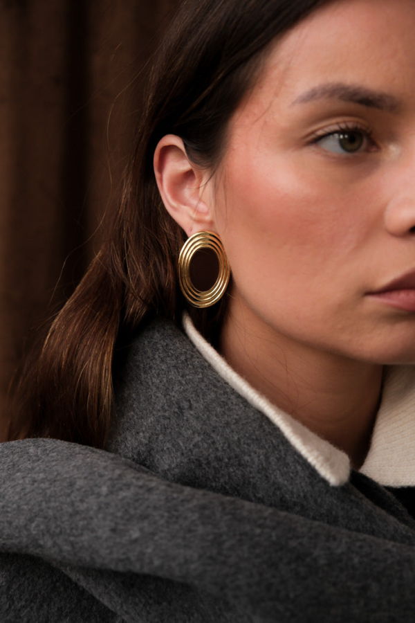 Heaven Mayhem Rowan Earring - Brown/Gold