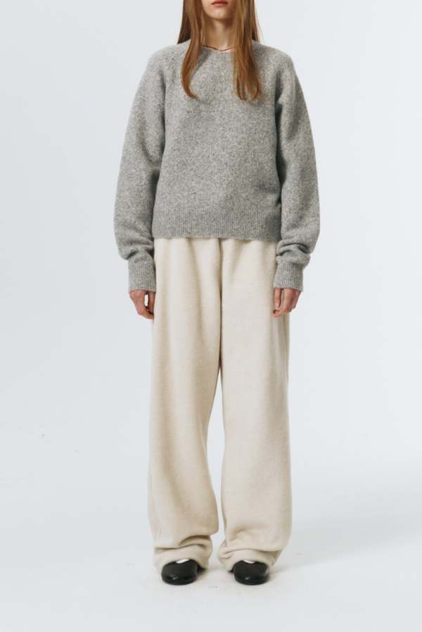 Dunst Shaggy Dog Sweater - Light Melange Grey